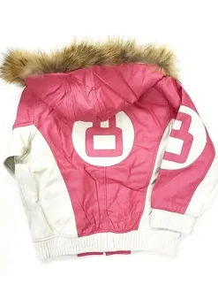 Asal Vision Leather Jackets | 8 Ball Jacket Pink And White