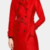 Asal Vision Women Coats | Polly Cooper Riverdale Wool Belted Coat Red