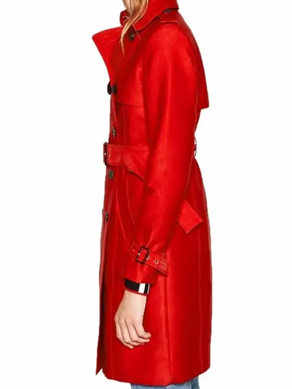 Asal Vision Women Coats | Polly Cooper Riverdale Wool Belted Coat Red