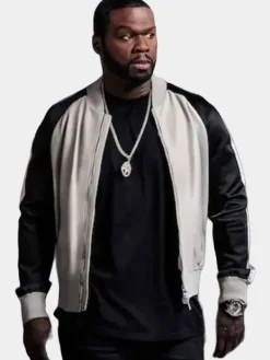 Asal Vision Cotton Jackets | Power Book IV 50 Cent Bomber Jacket White and Black