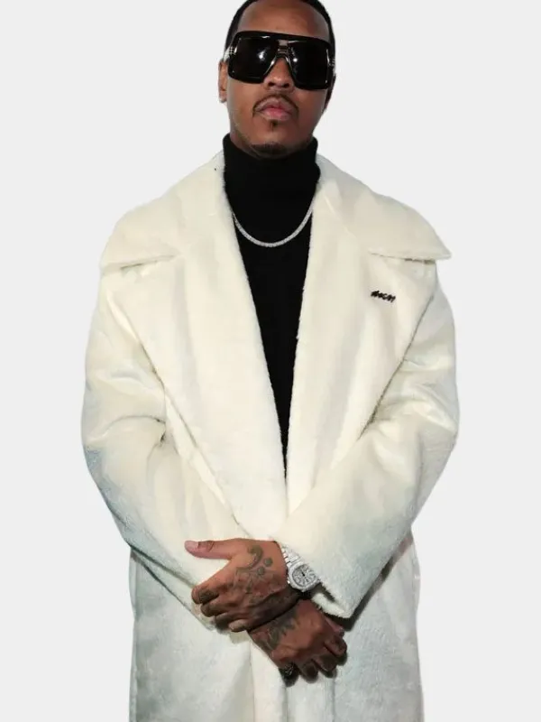 Asal Vision Men Coats | Power Book IV Jeremih Shearling Coat White