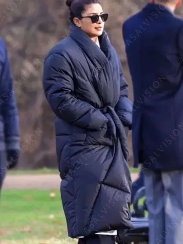 Asal Vision Women Coats | Priyanka Chopra Jonas Citadel 2023 Puffer Coat Black