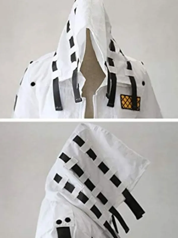 Asal Vision Cotton Jackets | PUBG White Hooded Cosplay Jacket