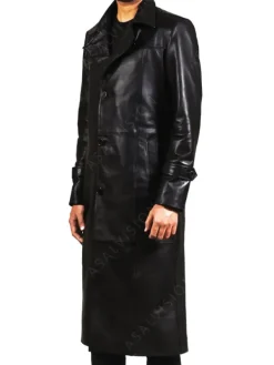 Asal Vision Leather Coats | Trench Coats | Ralph Long Leather Trench Coat Black