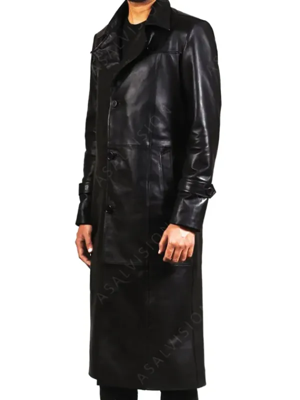 Asal Vision Leather Coats | Trench Coats | Ralph Long Leather Trench Coat Black