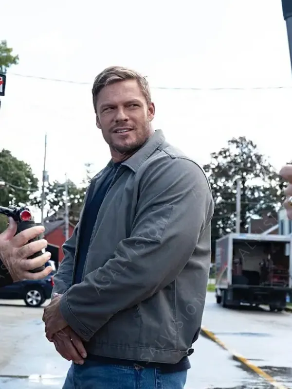 Asal Vision Cotton Jackets | Reacher S02 Alan Ritchson Jacket Grey