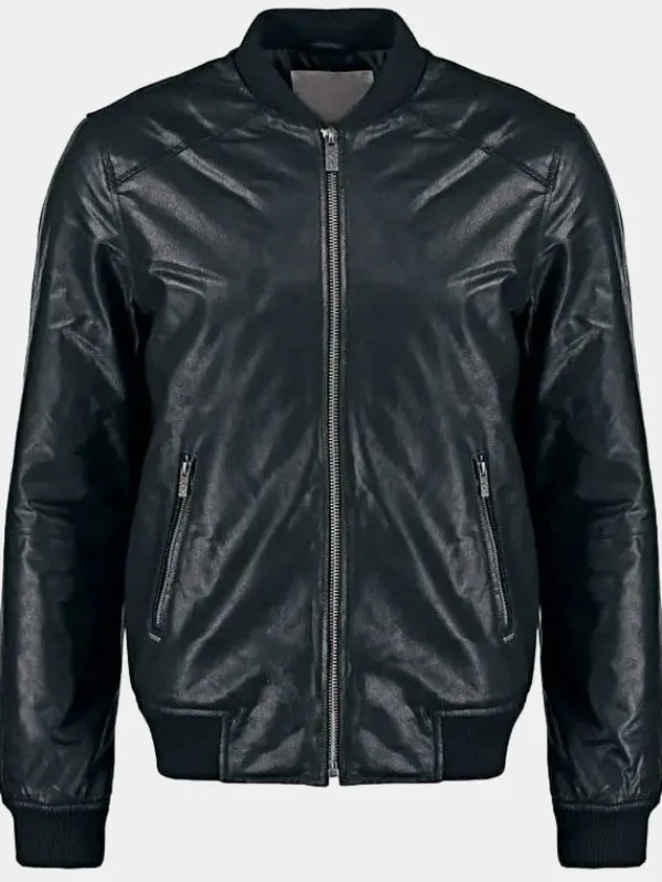 Asal Vision Black Jackets | Leather Jackets | Real Sheepskin Bomber Leather Jacket For Men’s Black
