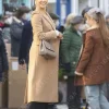 Asal Vision Women Coats | Rebecca Welton Ted lasso Long Trench Coat Brown