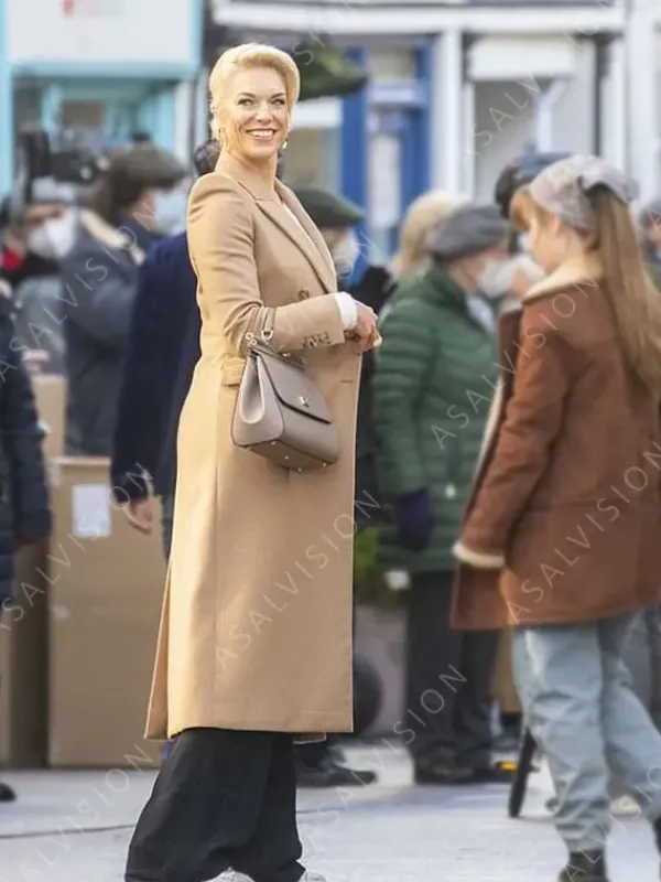 Asal Vision Women Coats | Rebecca Welton Ted lasso Long Trench Coat Brown