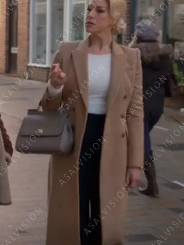 Asal Vision Women Coats | Rebecca Welton Ted lasso Long Trench Coat Brown