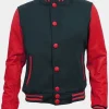 Asal Vision Varsity Jackets | Red And Black Varsity Bomber Jacket For Men’s Red & Black