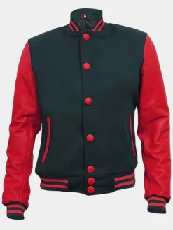 Asal Vision Varsity Jackets | Red And Black Varsity Bomber Jacket For Men’s Red & Black