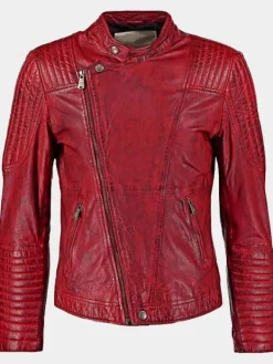 Asal Vision Biker Jackets | Leather Jackets | Red Biker Leather Jacket For Men’s Red Color