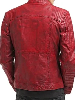 Asal Vision Biker Jackets | Leather Jackets | Red Biker Leather Jacket For Men’s Red Color