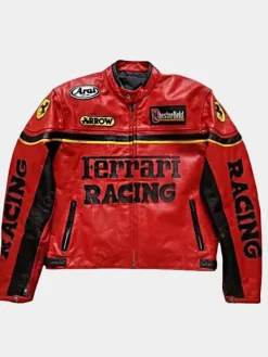 Asal Vision Biker Jackets | Ferrari F1 Racing Jacket Red
