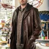 Asal Vision Men Coats | Red One Chris Evans Brown Leather Jacket Vintage Brown