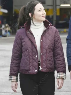 Asal Vision Cotton Jackets | Reenie Green Tracker Season 1 Quilted Hooded Collar Jacket Purple