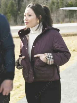 Asal Vision Cotton Jackets | Reenie Green Tracker Season 1 Quilted Hooded Collar Jacket Purple