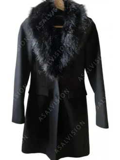 Asal Vision Men Coats | Renfield Dracula Fur Collar Coat Black