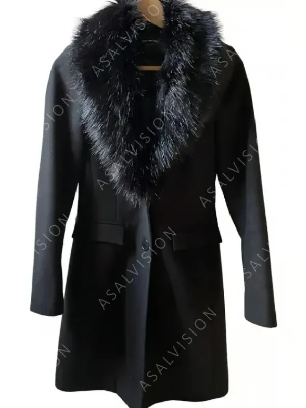 Asal Vision Men Coats | Renfield Dracula Fur Collar Coat Black