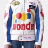 Asal Vision Leather Jackets | Ricky Bobby Jacket White And Blue