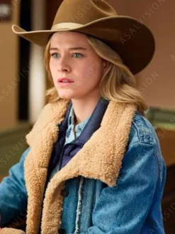 Asal Vision Denim Jackets | Ride 2023 Missy McMurray Denim Shearling Jacket Blue
