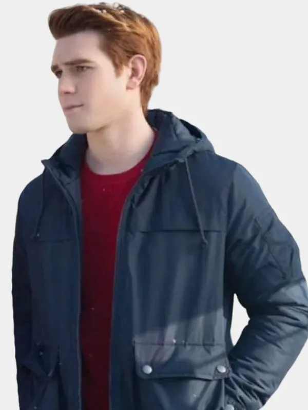 Asal Vision Cotton Jackets | Riverdale KJ Apa Dark Cotton Hoodie Blue