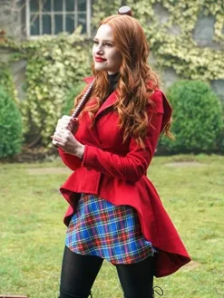 Asal Vision Women Coats | Riverdale Madelaine Petsch Coat Red