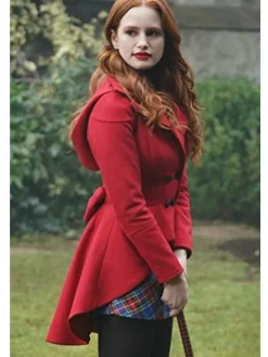 Asal Vision Women Coats | Riverdale Madelaine Petsch Coat Red
