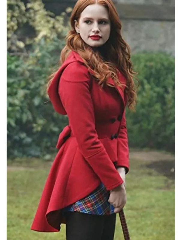 Asal Vision Women Coats | Riverdale Madelaine Petsch Coat Red