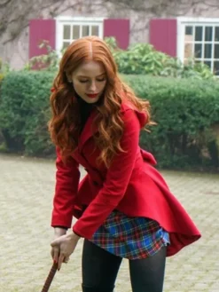 Asal Vision Women Coats | Riverdale Madelaine Petsch Coat Red
