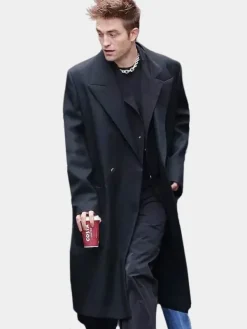 Asal Vision Men Coats | Robert Pattinson The Batman 2022 Event Coat Black