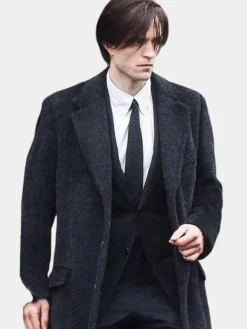Asal Vision Men Coats | Robert Pattinson The Batman 2022 Wool Coat Black