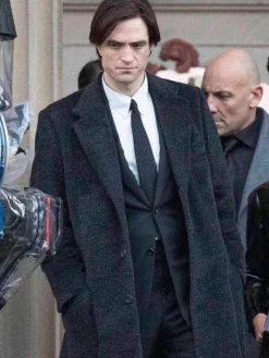 Asal Vision Men Coats | Robert Pattinson The Batman 2022 Wool Coat Black