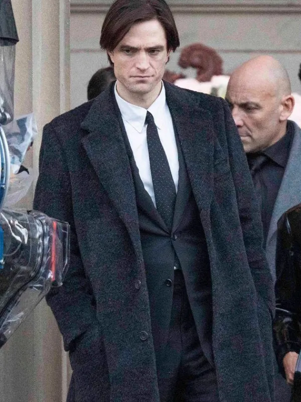 Asal Vision Men Coats | Robert Pattinson The Batman 2022 Wool Coat Black
