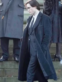 Asal Vision Men Coats | Robert Pattinson The Batman 2022 Wool Coat Black