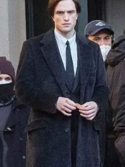 Asal Vision Men Coats | Robert Pattinson The Batman 2022 Wool Coat Black