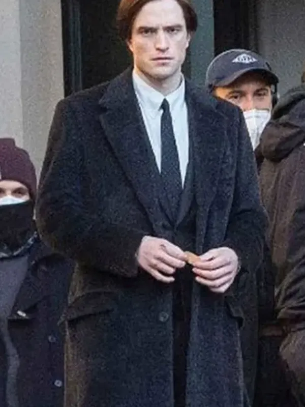 Asal Vision Men Coats | Robert Pattinson The Batman 2022 Wool Coat Black