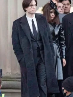 Asal Vision Men Coats | Robert Pattinson The Batman 2022 Wool Coat Black