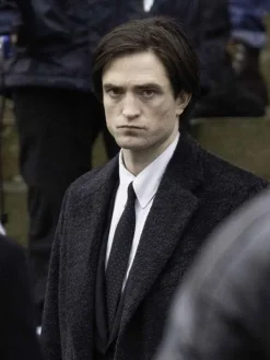 Asal Vision Men Coats | Robert Pattinson The Batman 2022 Wool Coat Black