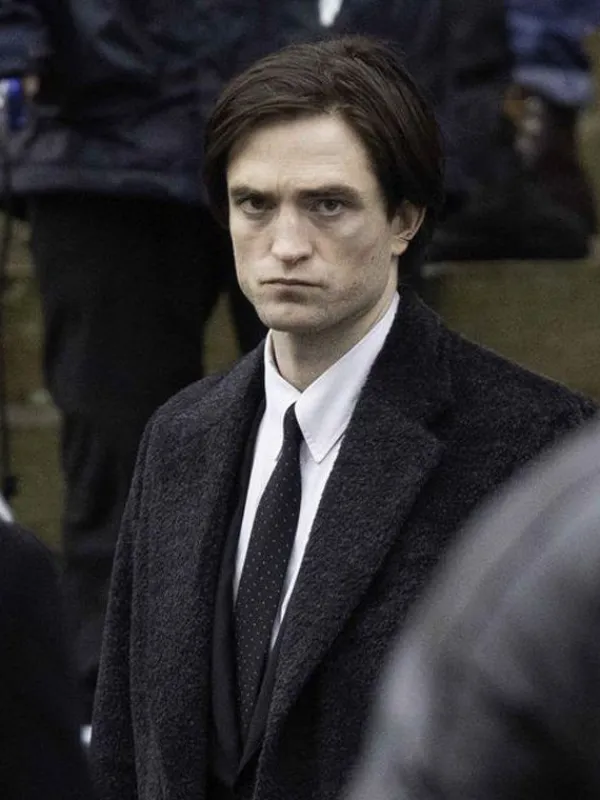 Asal Vision Men Coats | Robert Pattinson The Batman 2022 Wool Coat Black