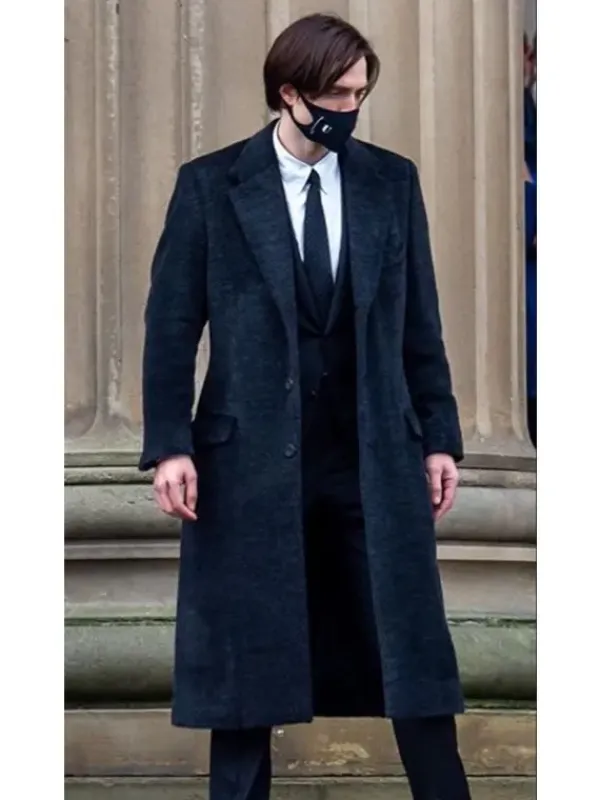 Asal Vision Men Coats | Robert Pattinson The Batman 2022 Wool Coat Black