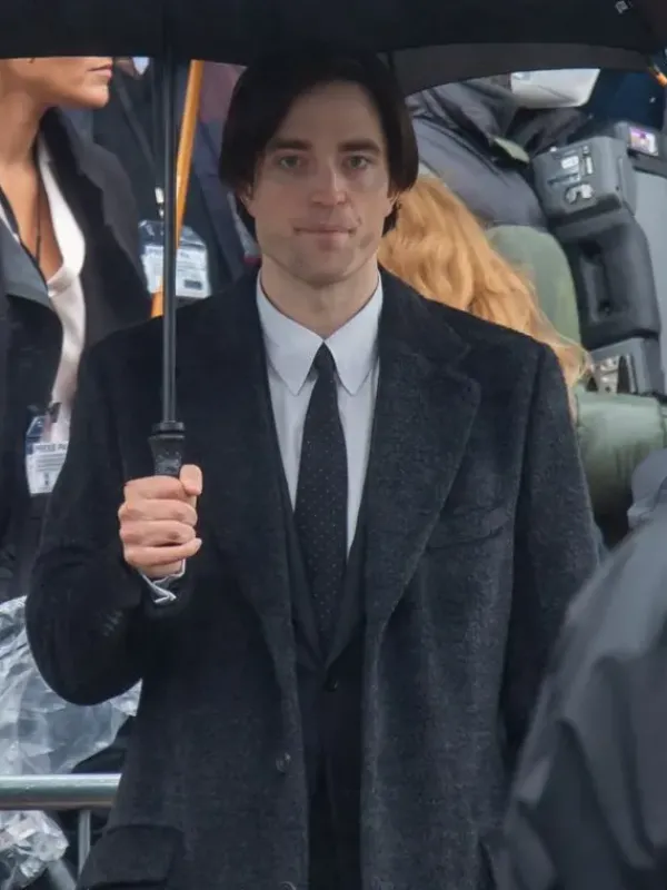 Asal Vision Men Coats | Robert Pattinson The Batman 2022 Wool Coat Black