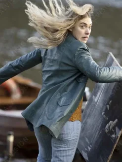 Asal Vision Women Coats | Leather Jackets | Rose’s War 2024 Rose Dugdale Leather Coat Dark Green