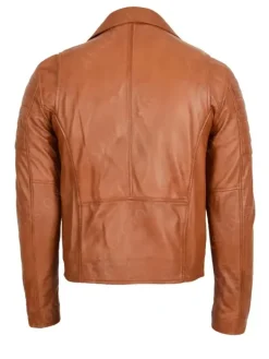 Asal Vision Biker Jackets | Leather Jackets | Roy Biker Leather Padded Jacket Tan