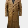 Asal Vision Leather Coats | Trench Coats | Russell Distressed Trench Coat Distressed Brown
