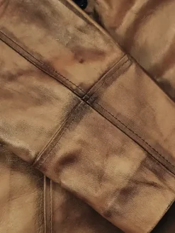 Asal Vision Leather Coats | Trench Coats | Russell Distressed Trench Coat Distressed Brown