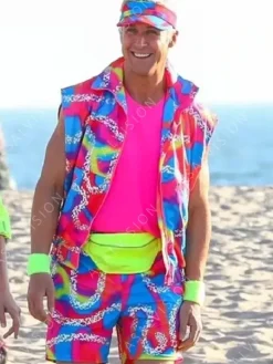 Asal Vision Vests | Ryan Gosling Barbie 2023 Rainbow Vest Multicolor Print Design