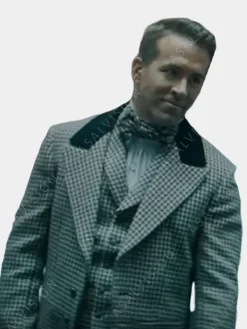 Asal Vision Men Coats | Ryan Reynolds Spirited Checked Coat Checked Printed Design