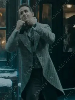 Asal Vision Men Coats | Ryan Reynolds Spirited Checked Coat Checked Printed Design